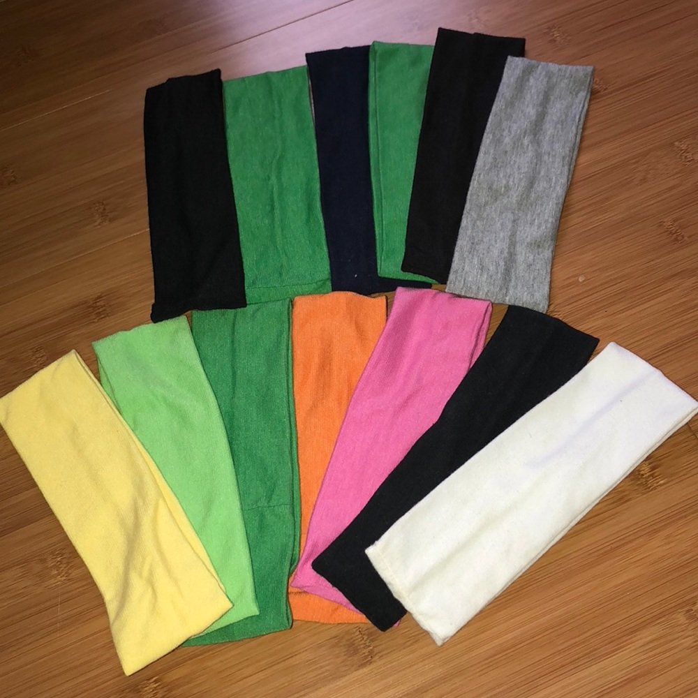 13 Thick Soft Headbands Various Colors